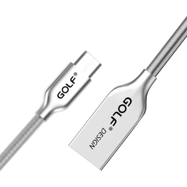 Cablu pentru telefon GC-36 Golf USB Type-A + microUSB 1 m/ Silver photo 4