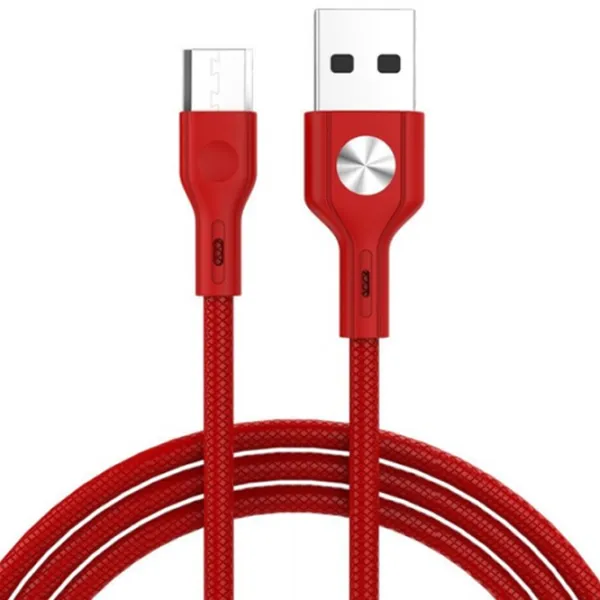 Cablu pentru telefon GC-60 Golf USB Type-A + microUSB 1 m/ Red photo 2