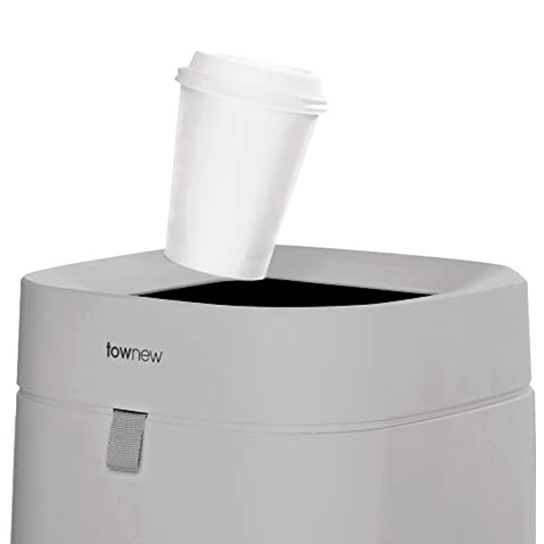 Coș de gunoi Xiaomi Townew Smart Trash Can T Air 16.3 l/ Plastic/ Light Gray photo 2