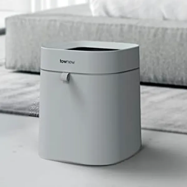 Coș de gunoi Xiaomi Townew Smart Trash Can T Air 16.3 l/ Plastic/ Light Gray photo 4