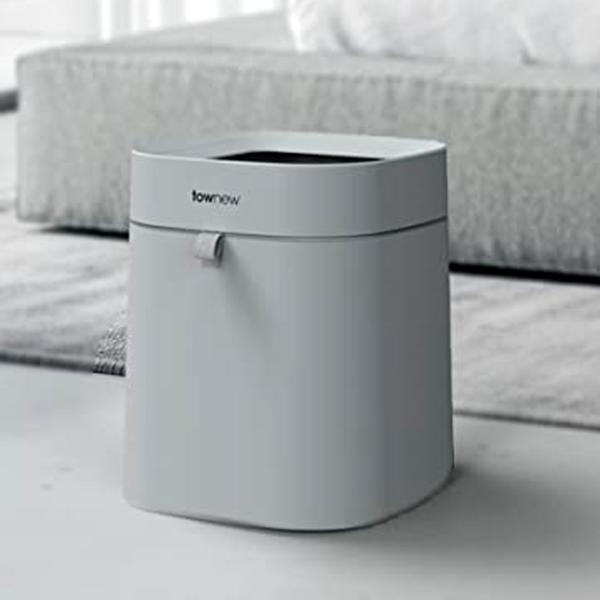 Coș de gunoi Xiaomi Townew Smart Trash Can T Air 16.3 l/ Plastic/ Light Gray photo 4