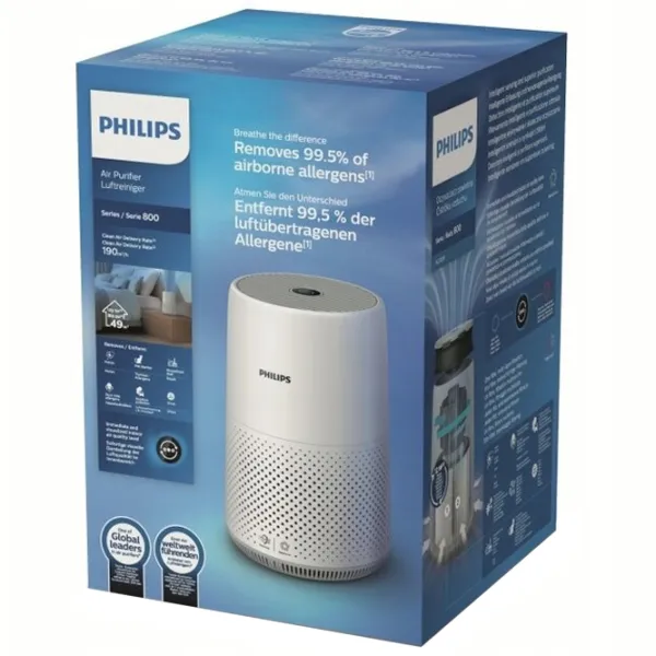 Purificator de aer Philips Series 800 Pe podea/ White photo 5