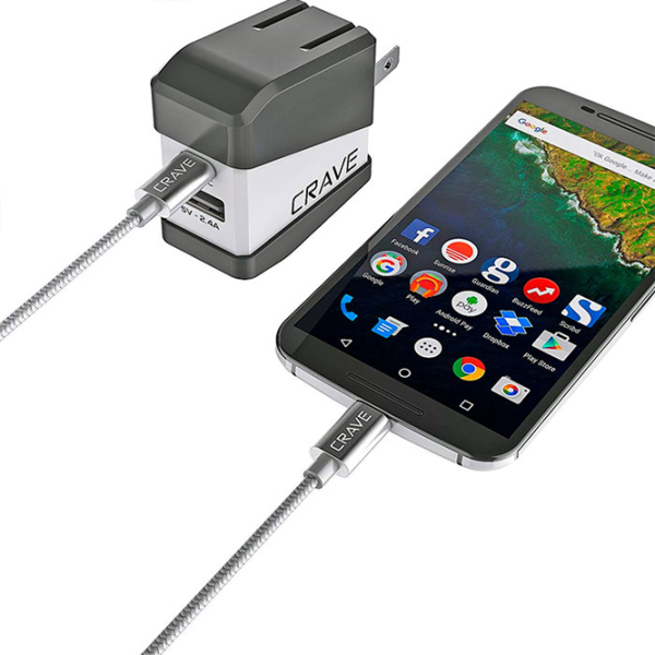 Cablu pentru telefon CRVBACAS101 CRAVE USB Type-C + USB Type-C 1 m/ Silver photo 5 Cablu pentru telefon CRVBACAS101 CRAVE USB Type-C + USB Type-C 1 m/ Silver photo 5
