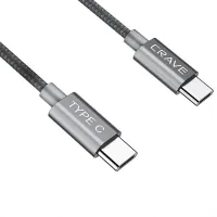 Кабель для телефона CRVBACASL101 CRAVE USB Type-C + USB Type-C 1 м/ Серый photo 3