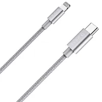 Кабель для телефона CRVBLC102 CRAVE Lightning + USB Type-C 1 м/ Серебристый photo 2