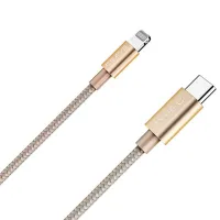 Кабель для телефона CRVBLC101 CRAVE Lightning + USB Type-C 1 м/ Золото photo 2