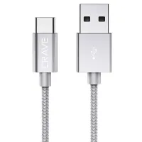 Кабель для телефона CRVBACG102 CRAVE USB Type-A + USB Type-C 1 м/ Серебристый photo 3