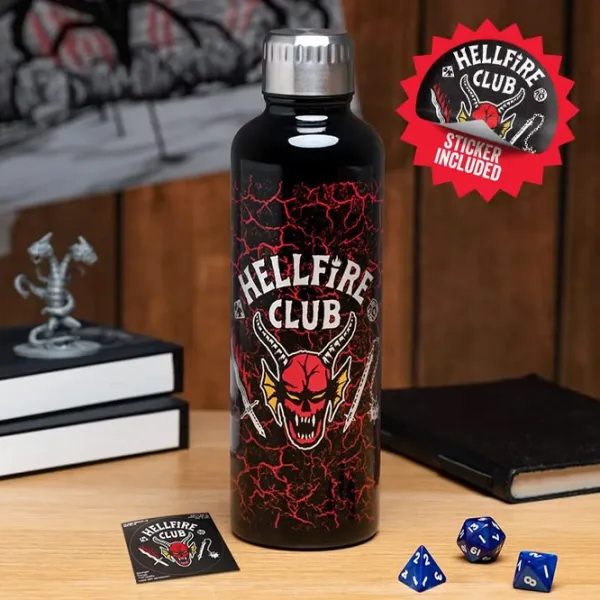 Sticlă pentru apă Fan Paladone Hellfire Club Black photo 3