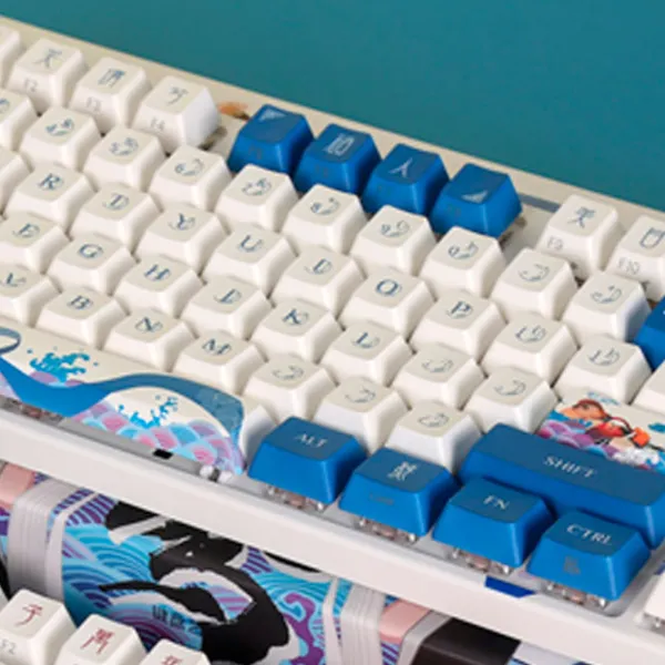 Tastatură Varmilo VEA87 Lovebirds-I Cherry MX Silent Red Multicolor Cu fir/ White photo 3