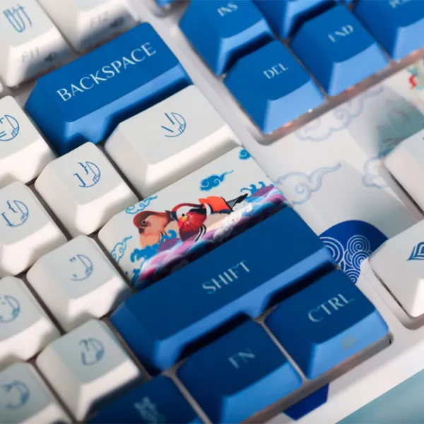 Tastatură Varmilo VEA87 Lovebirds-I Cherry MX Silent Red Multicolor Cu fir/ White photo 4