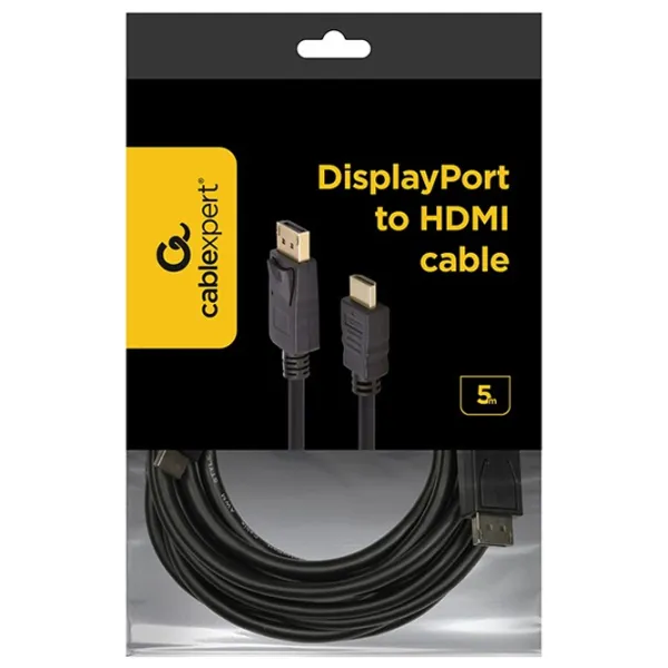 Кабель видео Cablexpert DisplayPort + HDMI 5 м/ Черный photo 4