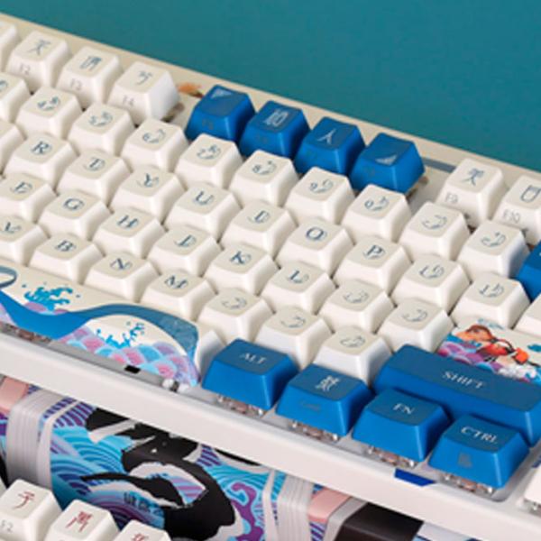 Tastatură Varmilo VA87M Lovebirds-I Cherry MX Silent Red Cu fir/ White photo 7