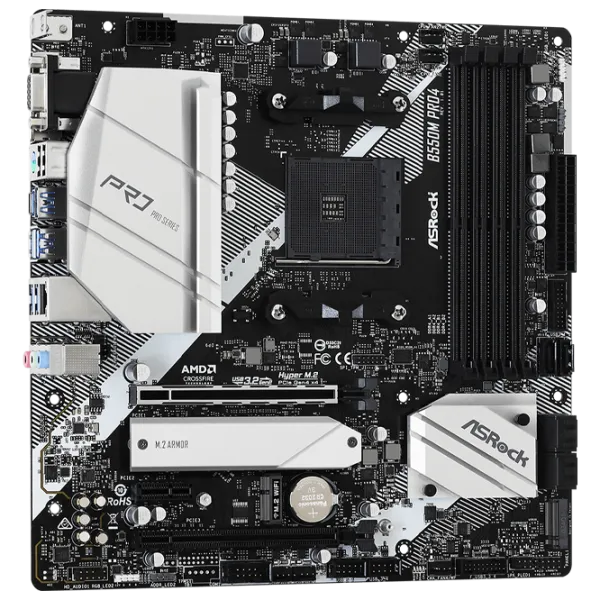 Материнская плата ASRock B550M PRO4 mATX/ AMD B550M photo 2