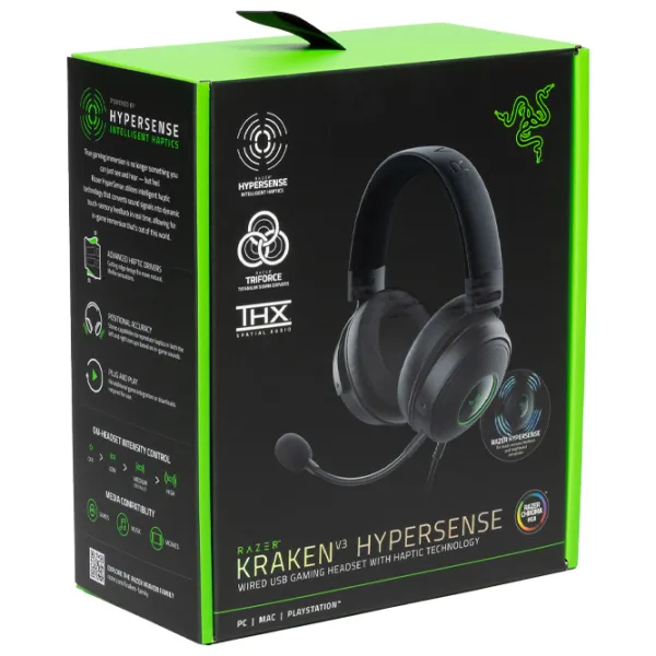 Căști Razer Kraken V3 HyperSense Black Cu fir/ Gaming photo 2