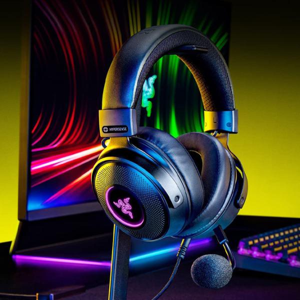 Căști Razer Kraken V3 HyperSense Black Cu fir/ Gaming photo 3