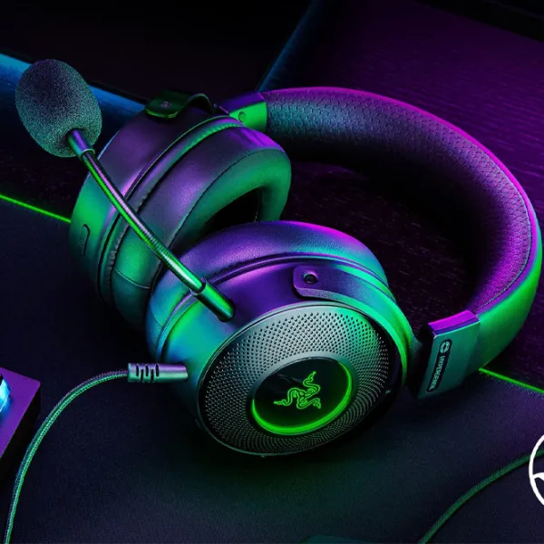 Căști Razer Kraken V3 HyperSense Black Cu fir/ Gaming photo 4