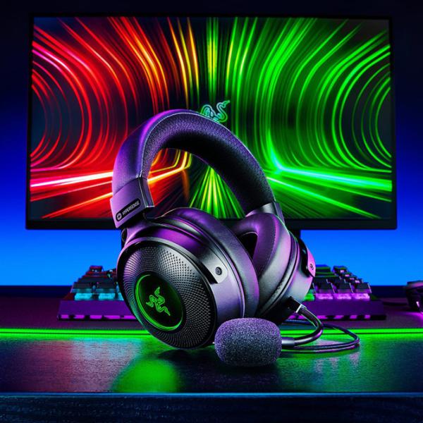Căști Razer Kraken V3 HyperSense Black Cu fir/ Gaming photo 5