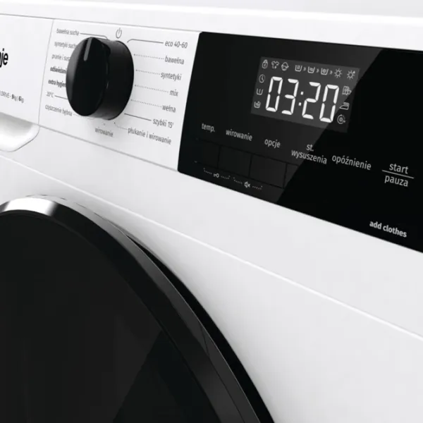Mașină de spălat cu uscător Gorenje WD2A964ADS/PL 9 kg / 1400 rpm / White photo 7