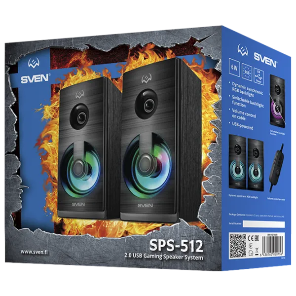 Sistem audio Sven SPS-512 6 W/ Black photo 5