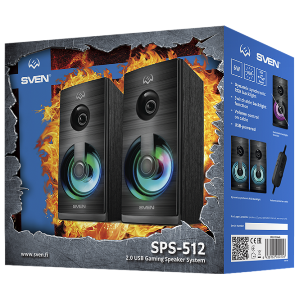 Sistem audio Sven SPS-512 6 W/ Black photo 5