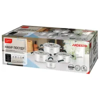 Набор кастрюль Ardesto AR1908SC 1.6/ 2.3/ 3.4/ 4.4 см Нержавеющая сталь/ Стальной photo 6