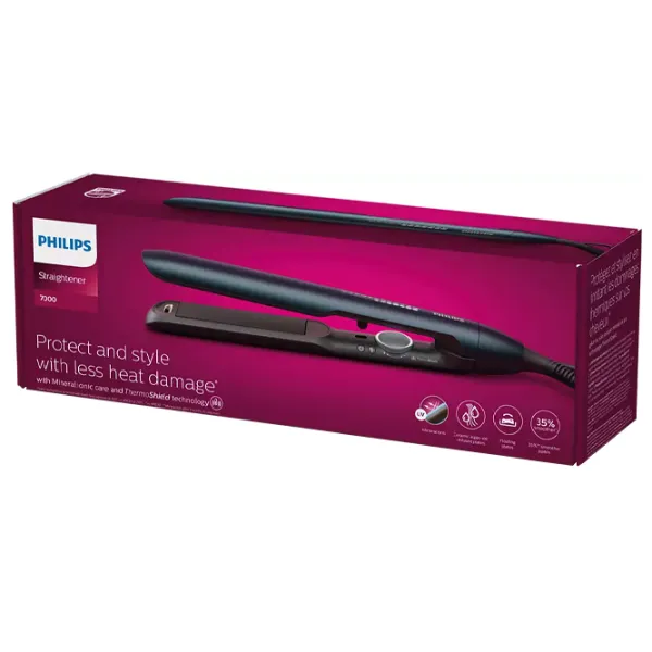 Placă de îndreptat părul Philips BHS732/ 00 Black Blue photo 6