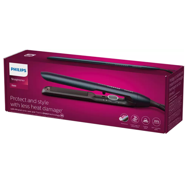 Placă de îndreptat părul Philips BHS732/ 00 Black Blue photo 6