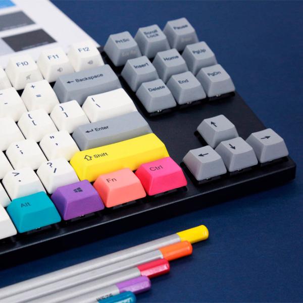 Tastatură Varmilo MA87M V2 CMYK EC Rose V2 Cu fir/ White photo 2