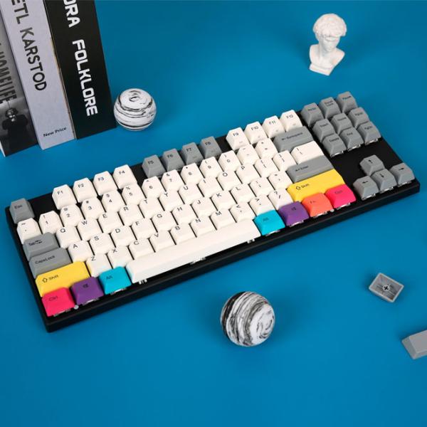 Tastatură Varmilo MA87M V2 CMYK EC Rose V2 Cu fir/ White photo 4
