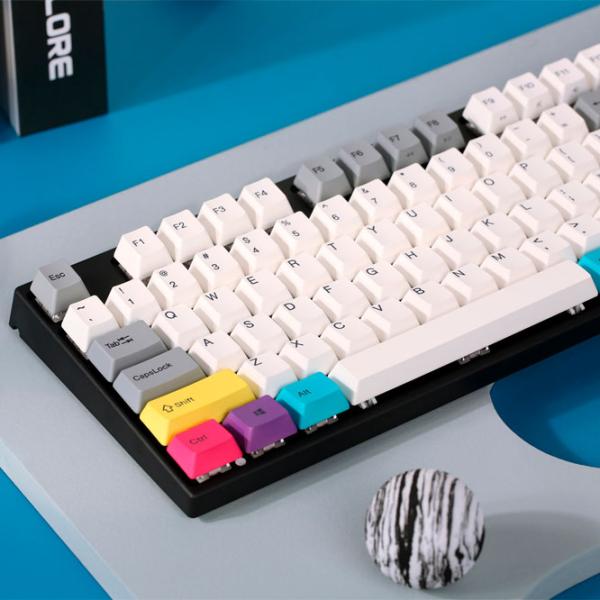 Tastatură Varmilo MA87M V2 CMYK EC Rose V2 Cu fir/ White photo 5