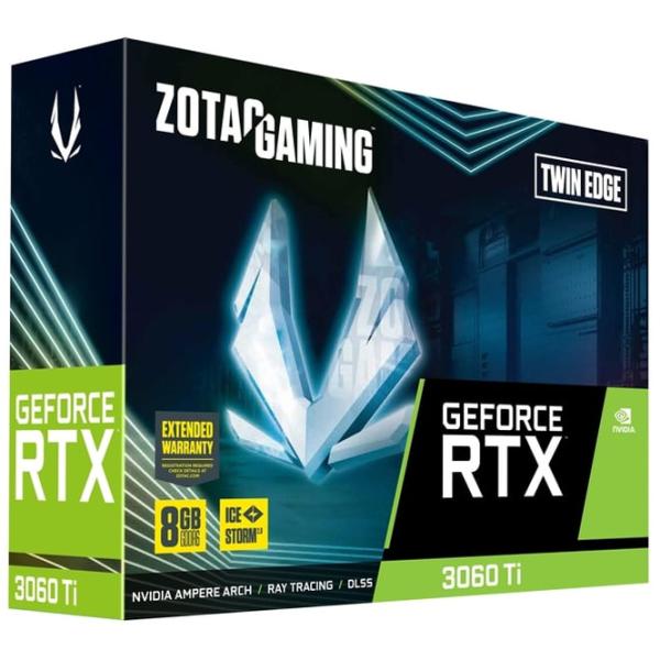 Видеокарта Zotac GeForce RTX 3060 Ti Twin Edge LHR PCI Express x16 4.0 / 8 ГБ photo 6 Видеокарта Zotac GeForce RTX 3060 Ti Twin Edge LHR PCI Express x16 4.0 / 8 ГБ photo 6