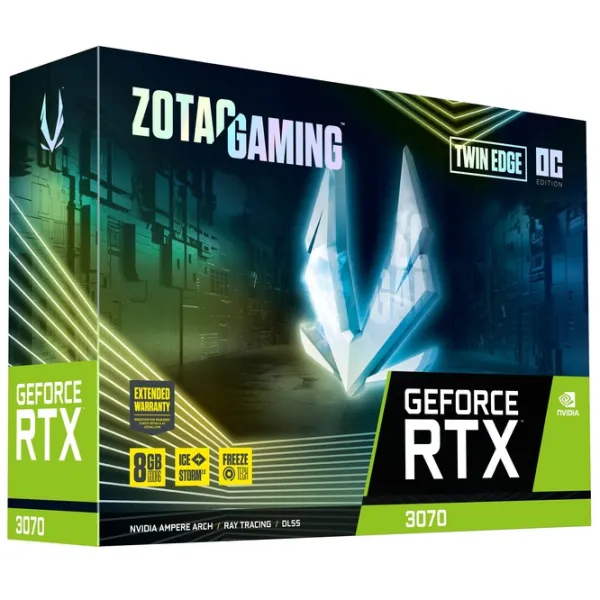 Видеокарта Zotac GeForce RTX 3070 Twin Edge LHR PCI Express x16 4.0 / 8 ГБ photo 6 Видеокарта Zotac GeForce RTX 3070 Twin Edge LHR PCI Express x16 4.0 / 8 ГБ photo 6
