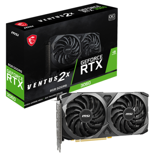 Видеокарта MSI GeForce RTX 3060 VENTUS 2X OC PCI Express 4.0 / 8 ГБ photo 5 Видеокарта MSI GeForce RTX 3060 VENTUS 2X OC PCI Express 4.0 / 8 ГБ photo 5