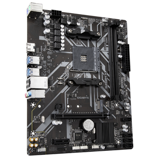 Placă de bază Gigabyte B450M K mATX/ AMD B450 photo 2