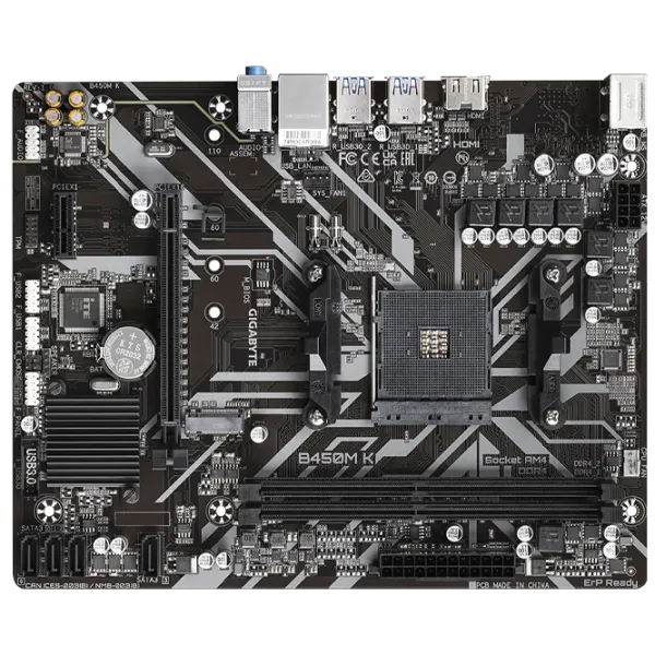 Placă de bază Gigabyte B450M K mATX/ AMD B450 photo 4