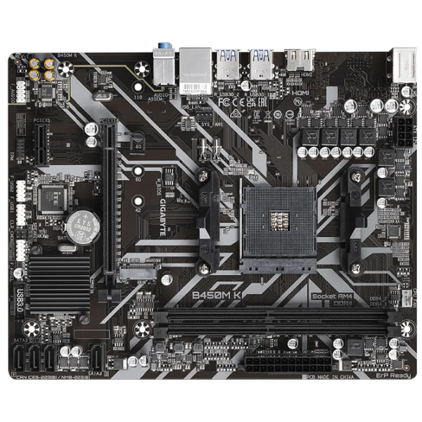 Placă de bază Gigabyte B450M K mATX/ AMD B450 photo 4