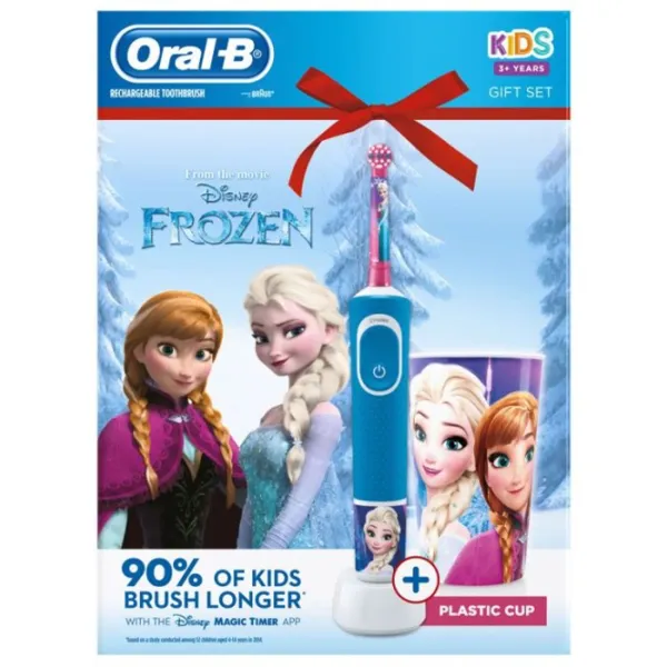 Зубная электрощетка Braun Kids Vitality D100 Frozen 2D/ Синий photo 2 Зубная электрощетка Braun Kids Vitality D100 Frozen 2D/ Синий photo 2