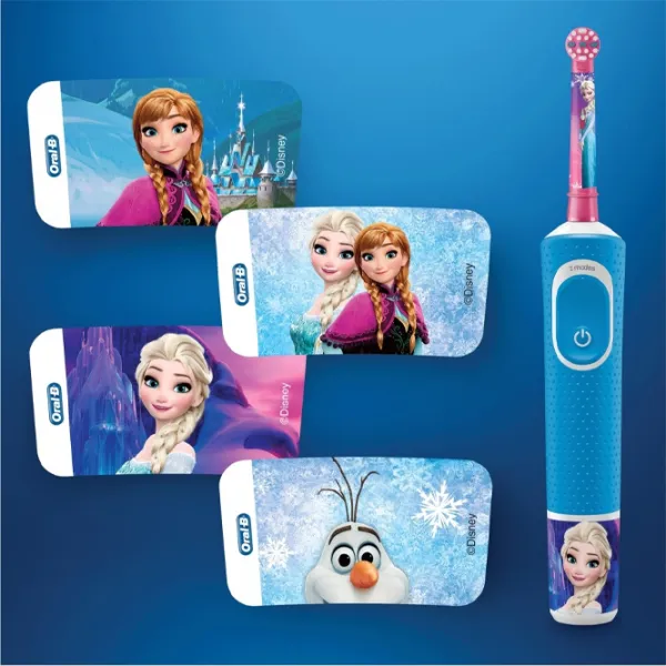 Зубная электрощетка Braun Kids Vitality D100 Frozen 2D/ Синий photo 3 Зубная электрощетка Braun Kids Vitality D100 Frozen 2D/ Синий photo 3
