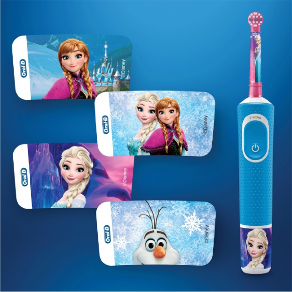 Зубная электрощетка Braun Kids Vitality D100 Frozen 2D/ Синий photo 3 Зубная электрощетка Braun Kids Vitality D100 Frozen 2D/ Синий photo 3