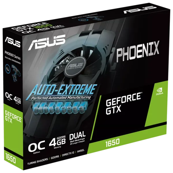 Placă video Asus GeForce GTX 1650 Phoenix PCI Express 3.0 / 4 GB photo 7 Placă video Asus GeForce GTX 1650 Phoenix PCI Express 3.0 / 4 GB photo 7