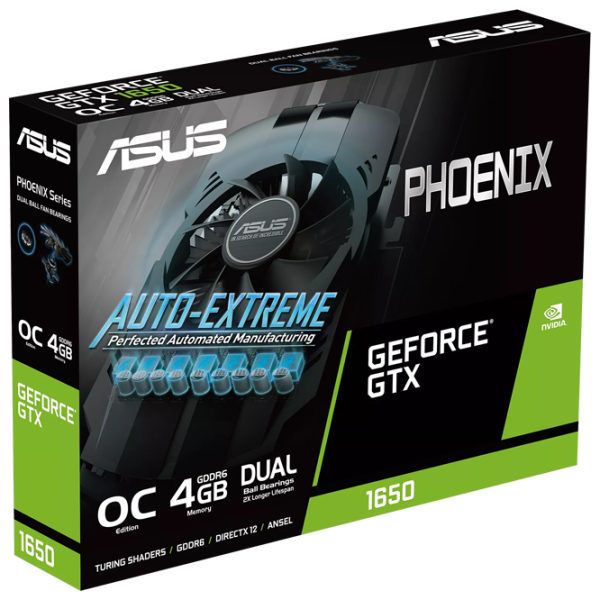 Placă video Asus GeForce GTX 1650 Phoenix PCI Express 3.0 / 4 GB photo 7 Placă video Asus GeForce GTX 1650 Phoenix PCI Express 3.0 / 4 GB photo 7