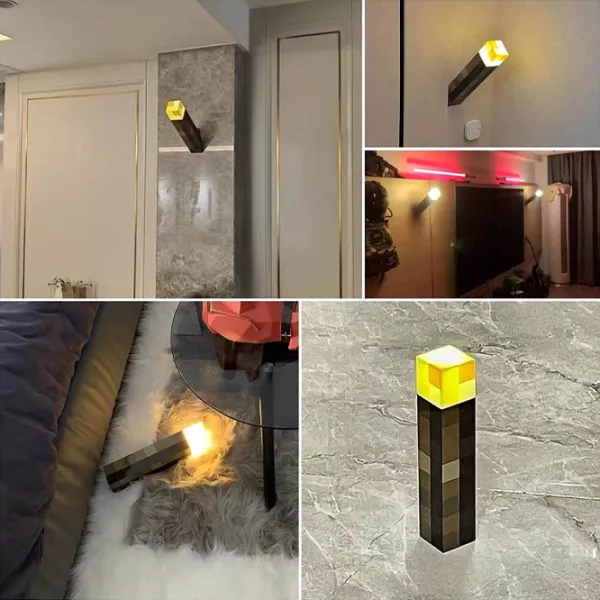 Настольная лампа фан Minecraft Light Up Torch Желтый photo 4