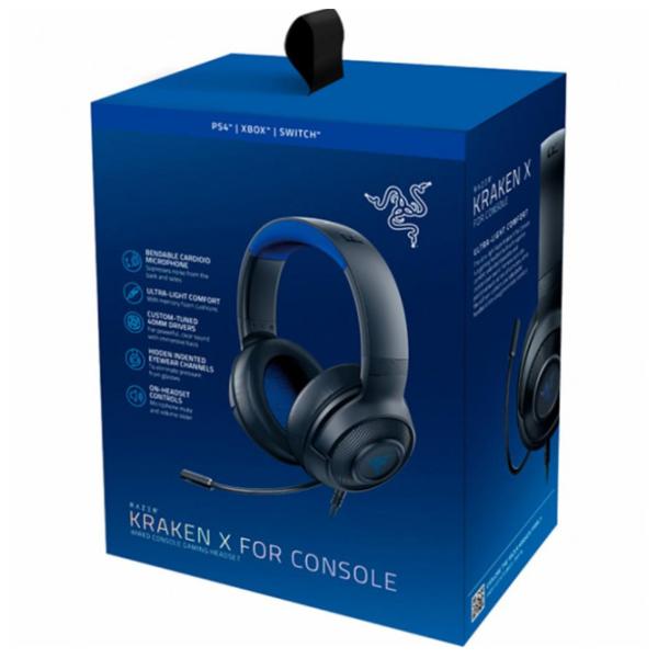 Căști Razer Kraken X for Console Green Black Cu fir/ Gaming photo 6