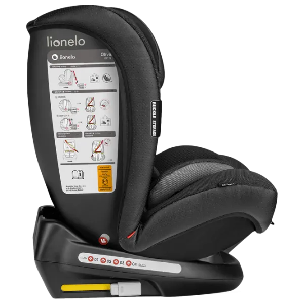 Scaun auto Lionelo Oliver  1 an - 12 ani / 36 kg / Black photo 5 Scaun auto Lionelo Oliver  1 an - 12 ani / 36 kg / Black photo 5
