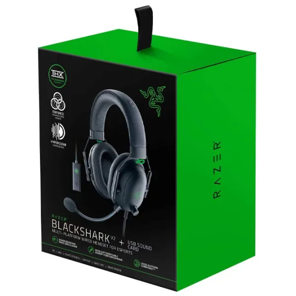 Căști Razer Headset BlackShark Green Black Cu fir/ Gaming photo 5