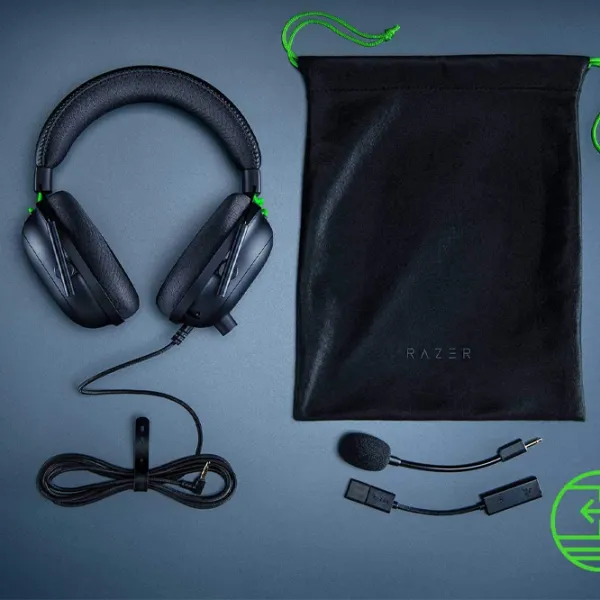 Căști Razer Headset BlackShark Green Black Cu fir/ Gaming photo 8