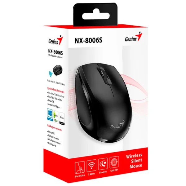 Мышь Genius NX-8000S USB/ Черный photo 5