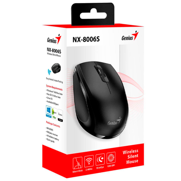 Мышь Genius NX-8000S USB/ Черный photo 5