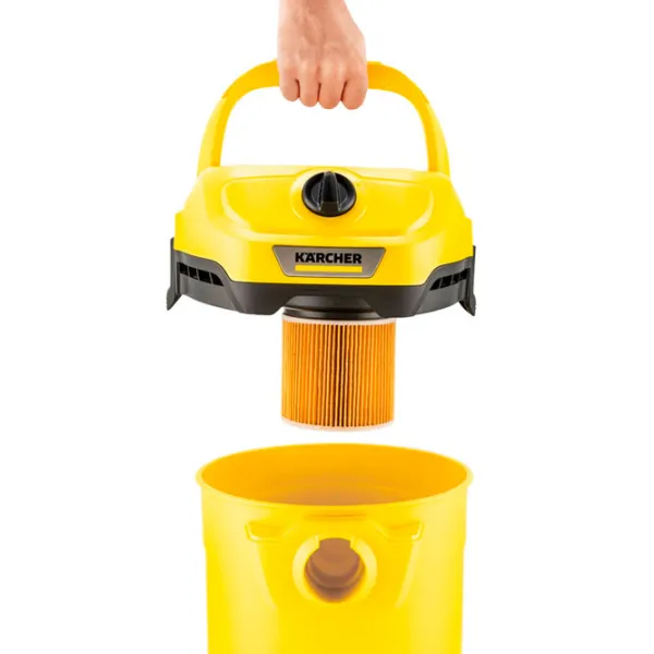 Промышленный пылесос KARCHER WD 2 plus V-12/4/18/C 1.628-009.0 1000 Вт / Желтый photo 3