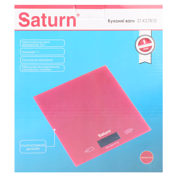 Cântar de bucătărie Saturn ST-KS7810 Red photo 6